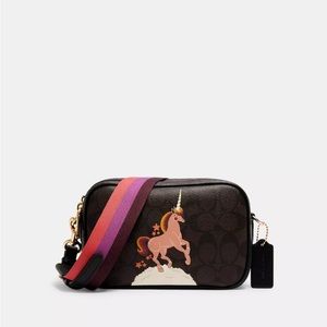 COACH Jed Crossbody 20 Signature Canvas with Unicorn |NWT